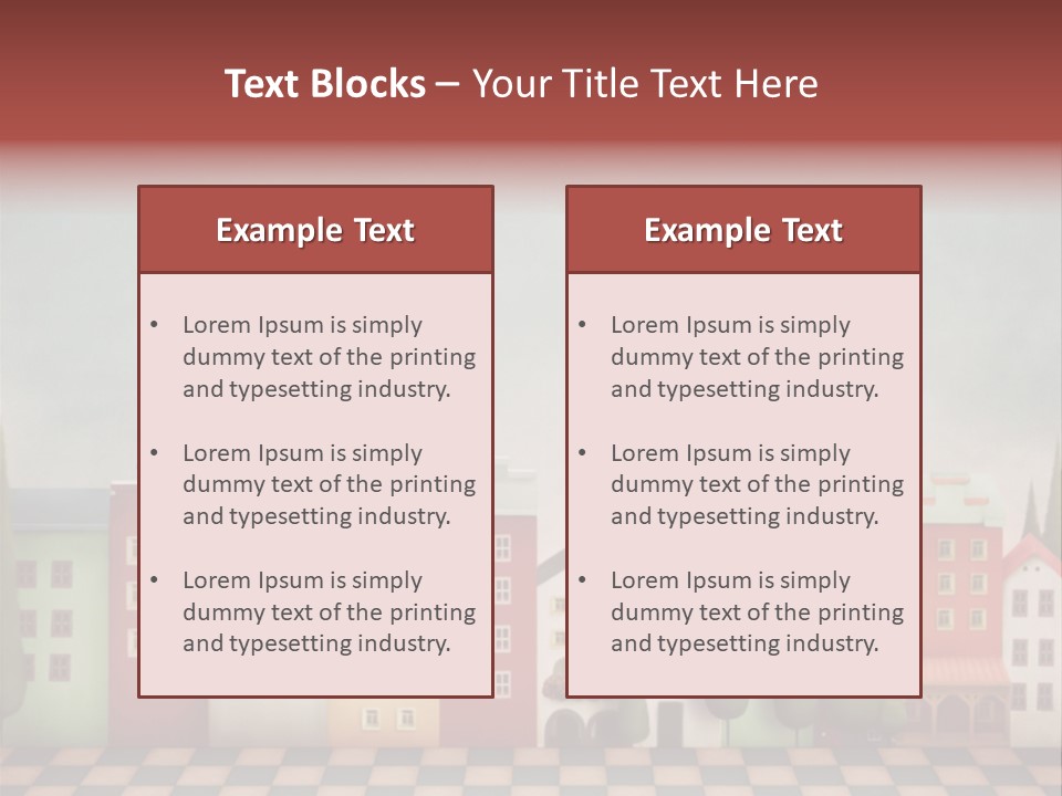 Bright Children Town PowerPoint Template