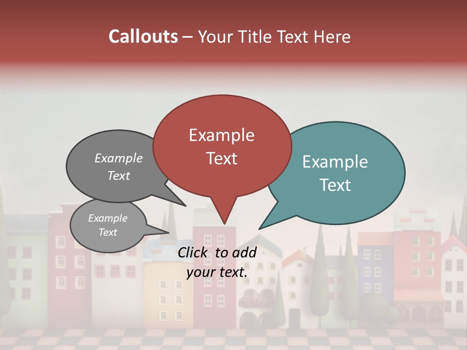 Bright Children Town PowerPoint Template