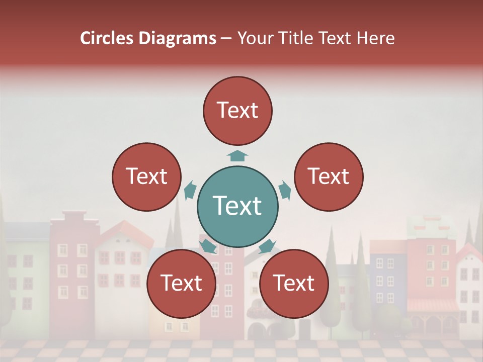 Bright Children Town PowerPoint Template