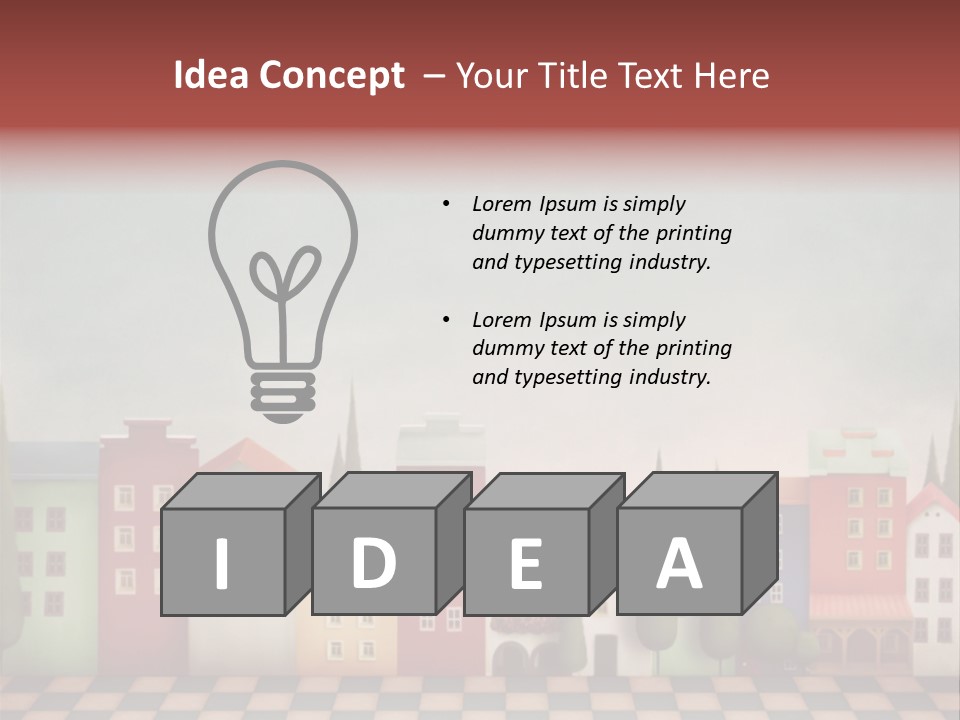 Bright Children Town PowerPoint Template