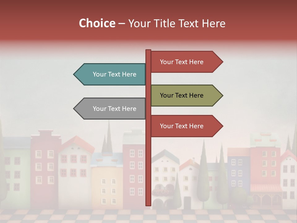 Bright Children Town PowerPoint Template