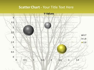 A Tree With No Leaves On A White And Green Background PowerPoint Template