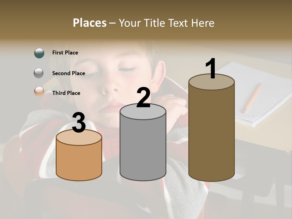 Sitting Person Young PowerPoint Template