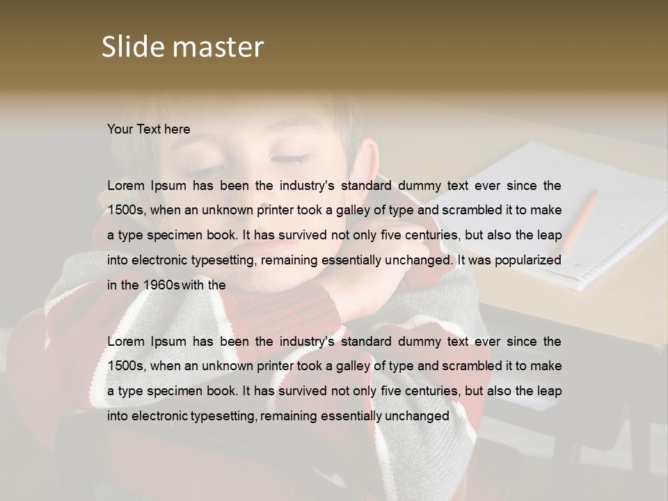 Sitting Person Young PowerPoint Template