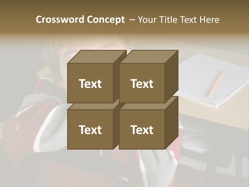 Sitting Person Young PowerPoint Template