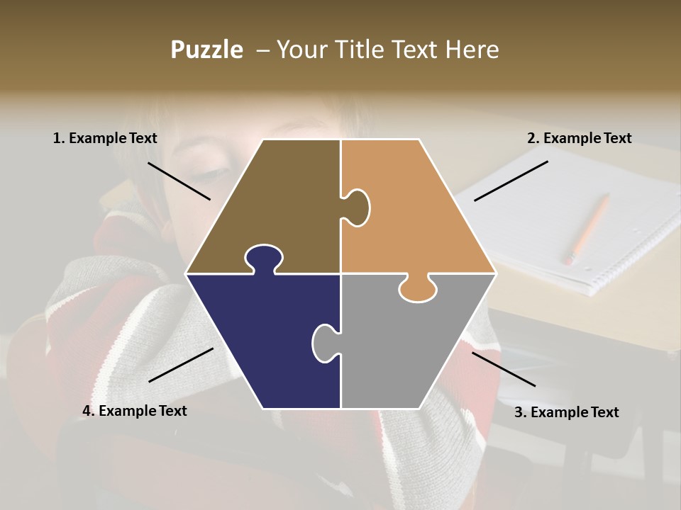 Sitting Person Young PowerPoint Template