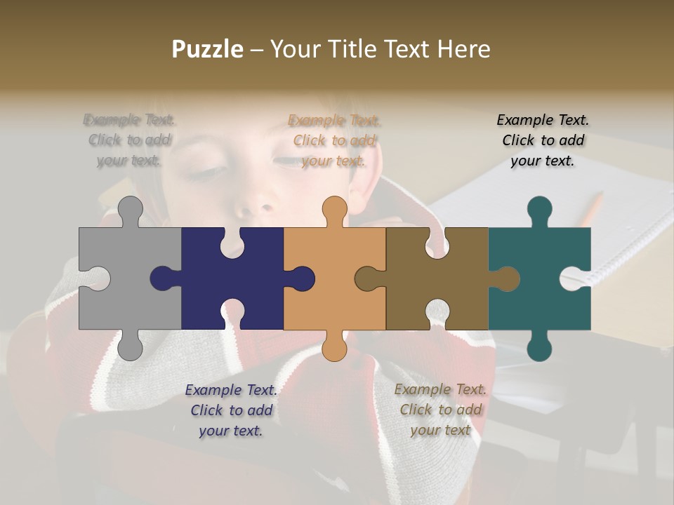 Sitting Person Young PowerPoint Template