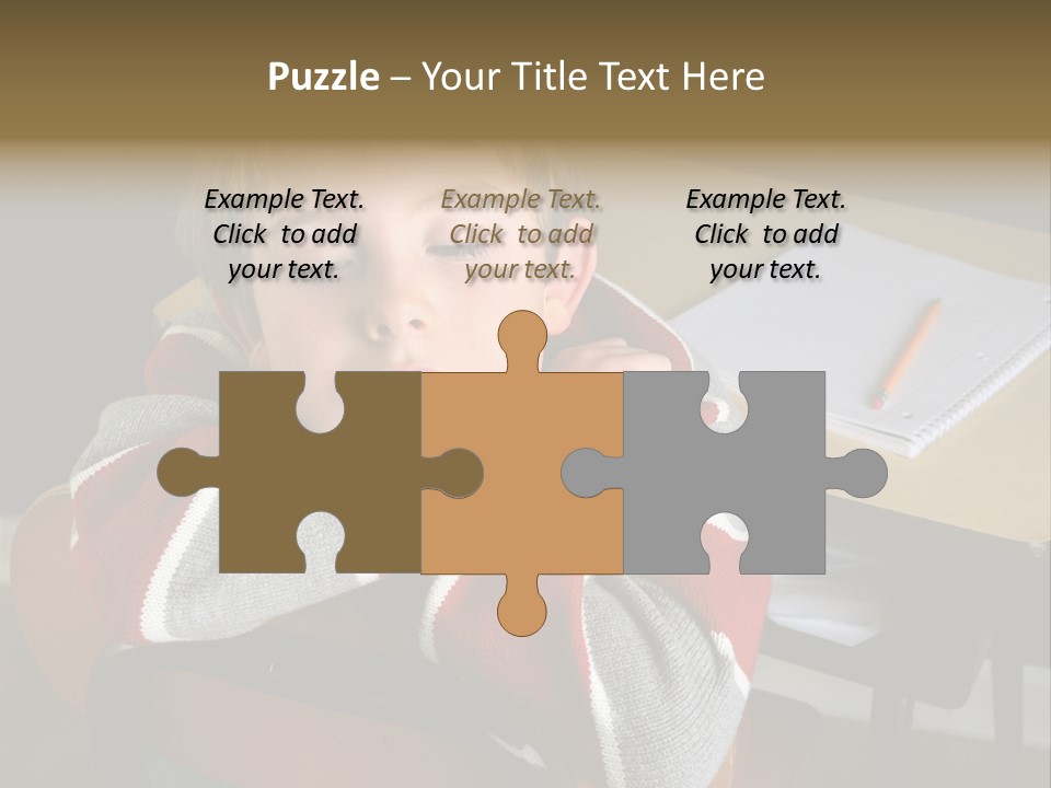 Sitting Person Young PowerPoint Template