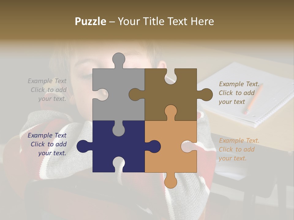 Sitting Person Young PowerPoint Template