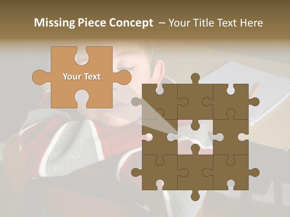 Sitting Person Young PowerPoint Template