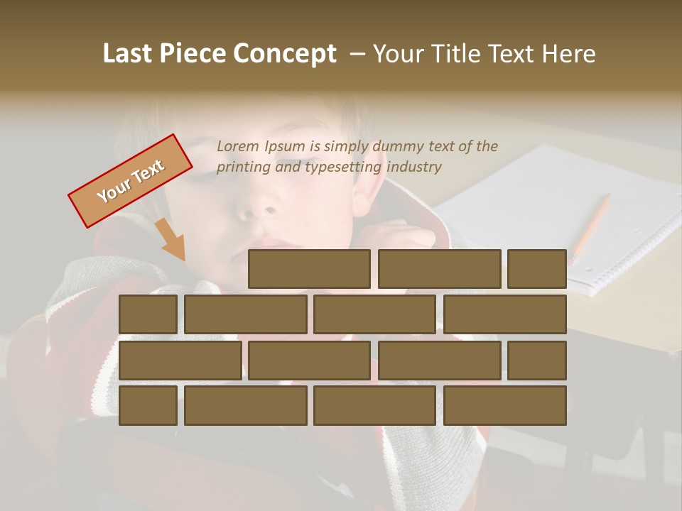 Sitting Person Young PowerPoint Template