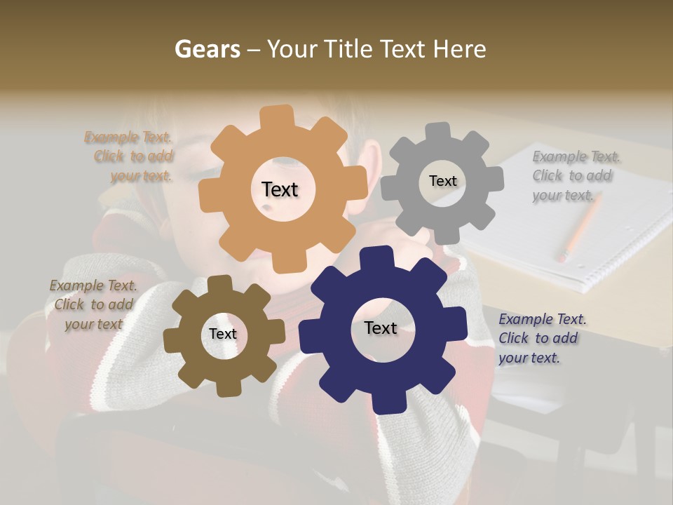 Sitting Person Young PowerPoint Template