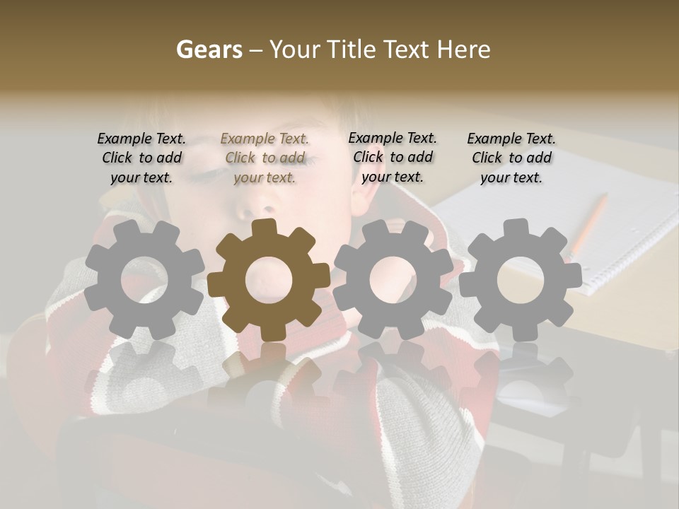 Sitting Person Young PowerPoint Template