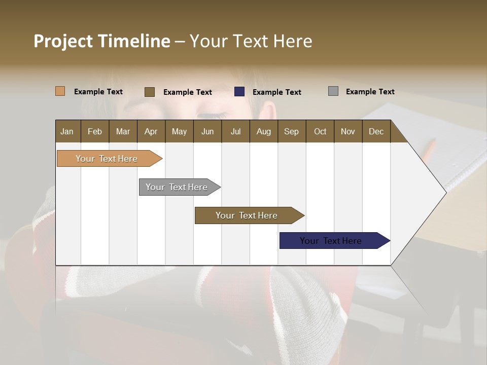 Sitting Person Young PowerPoint Template