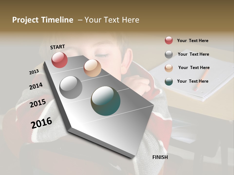 Sitting Person Young PowerPoint Template