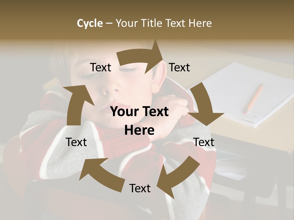 Sitting Person Young PowerPoint Template