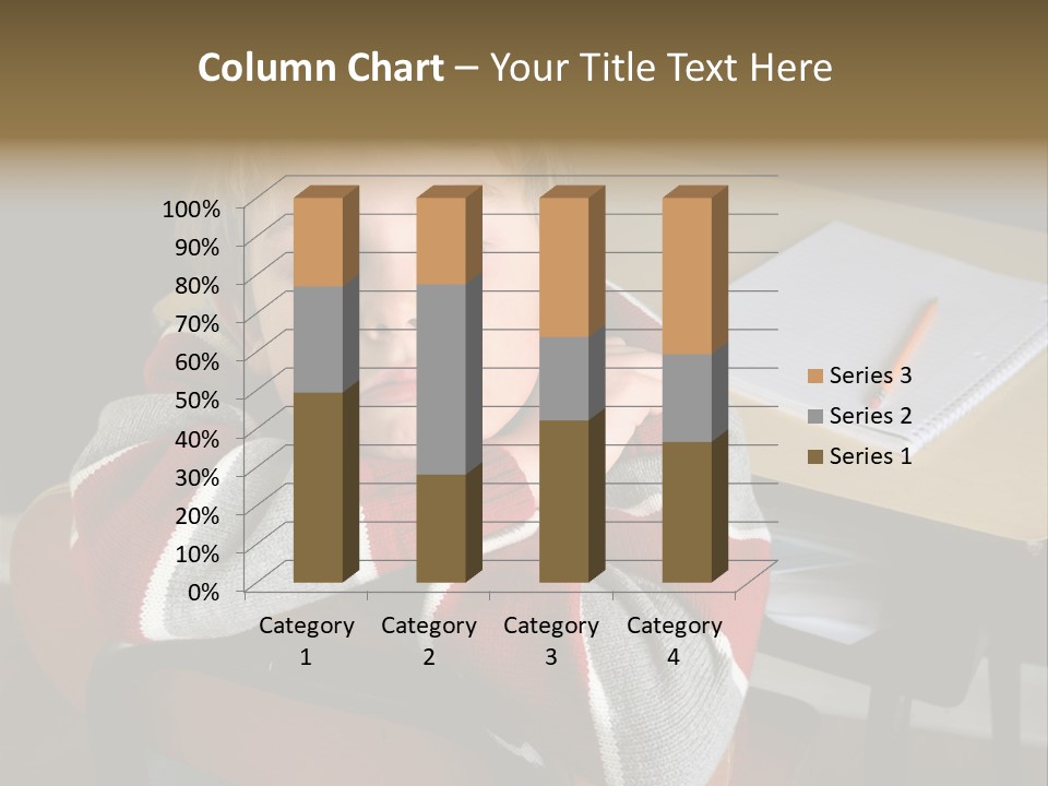 Sitting Person Young PowerPoint Template