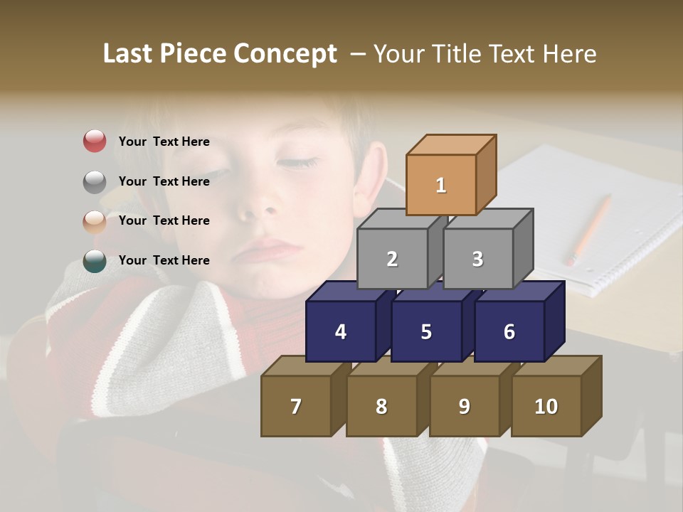 Sitting Person Young PowerPoint Template