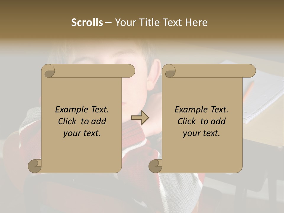 Sitting Person Young PowerPoint Template