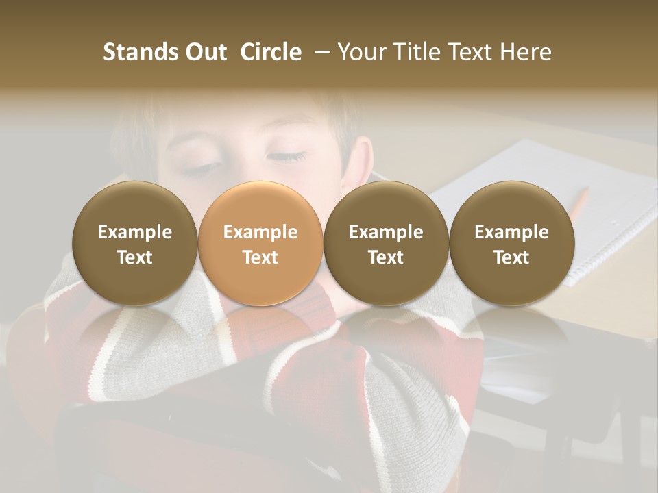 Sitting Person Young PowerPoint Template