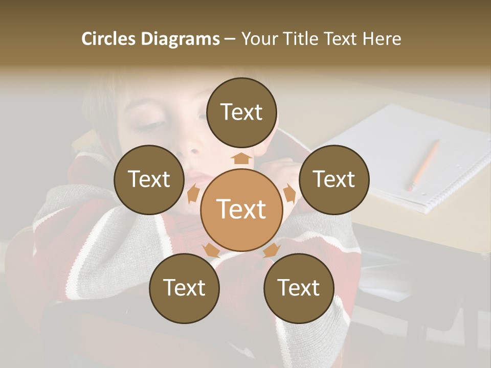 Sitting Person Young PowerPoint Template