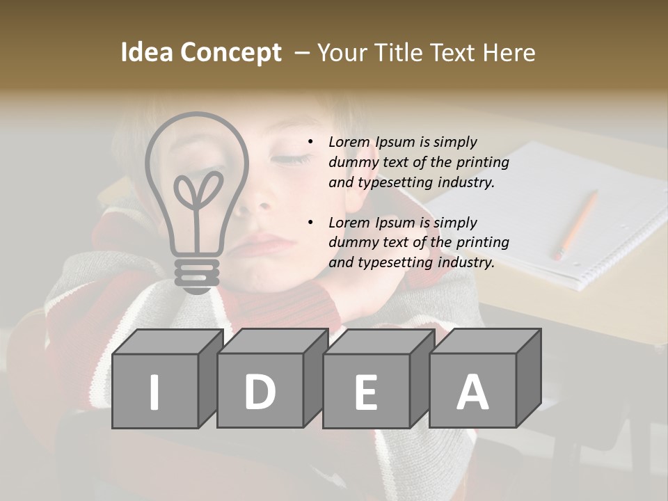 Sitting Person Young PowerPoint Template