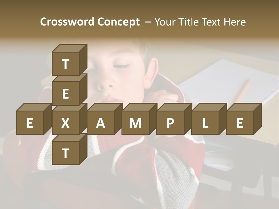 Sitting Person Young PowerPoint Template