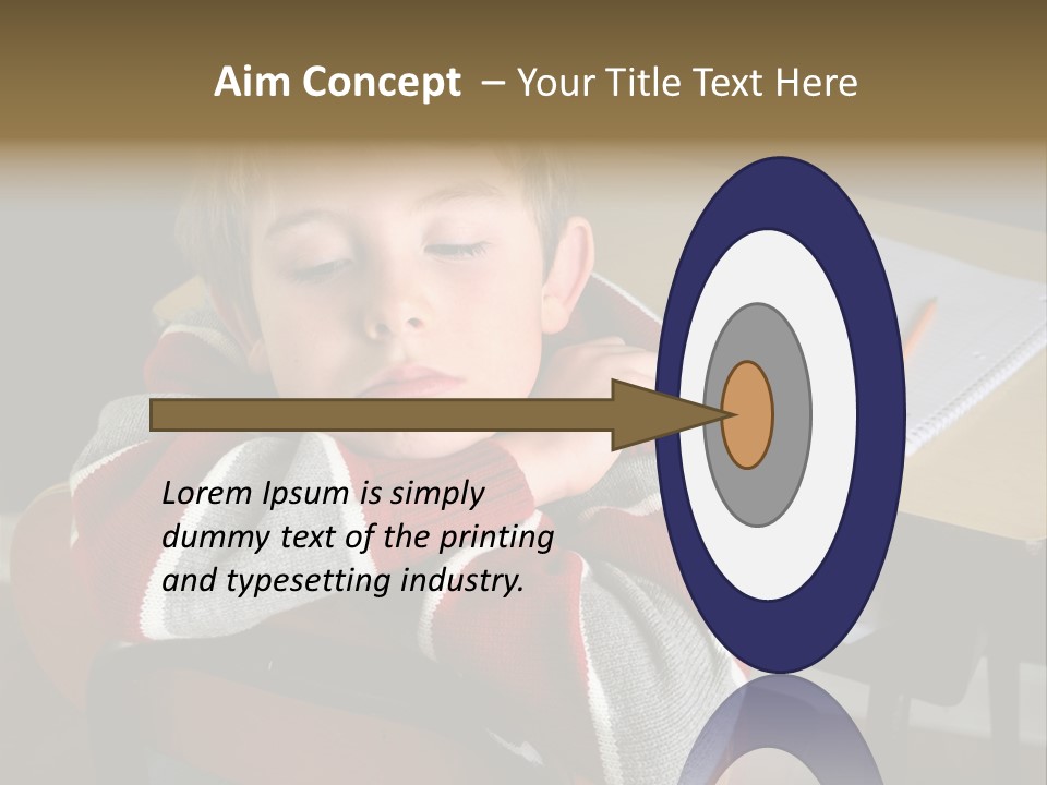 Sitting Person Young PowerPoint Template