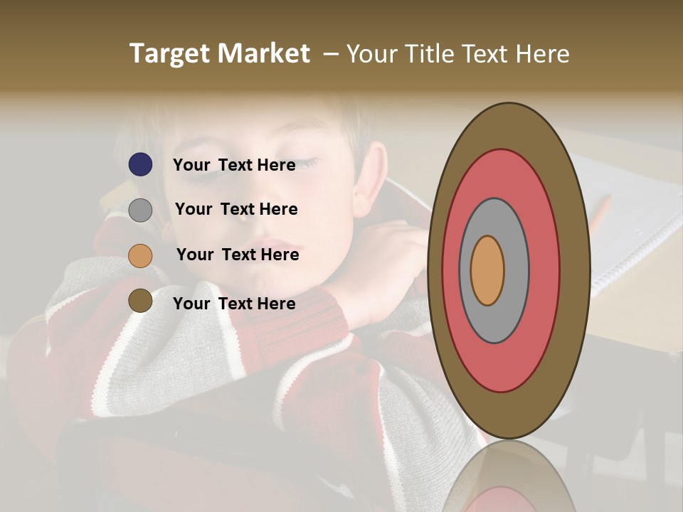 Sitting Person Young PowerPoint Template