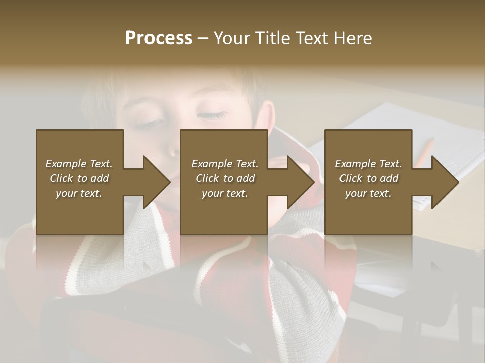 Sitting Person Young PowerPoint Template