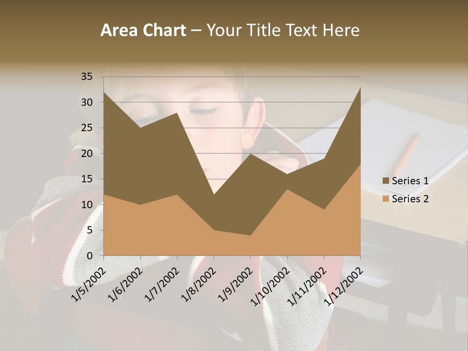 Sitting Person Young PowerPoint Template