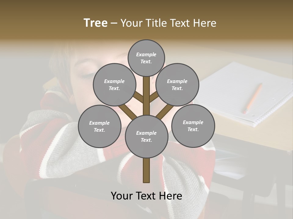 Sitting Person Young PowerPoint Template