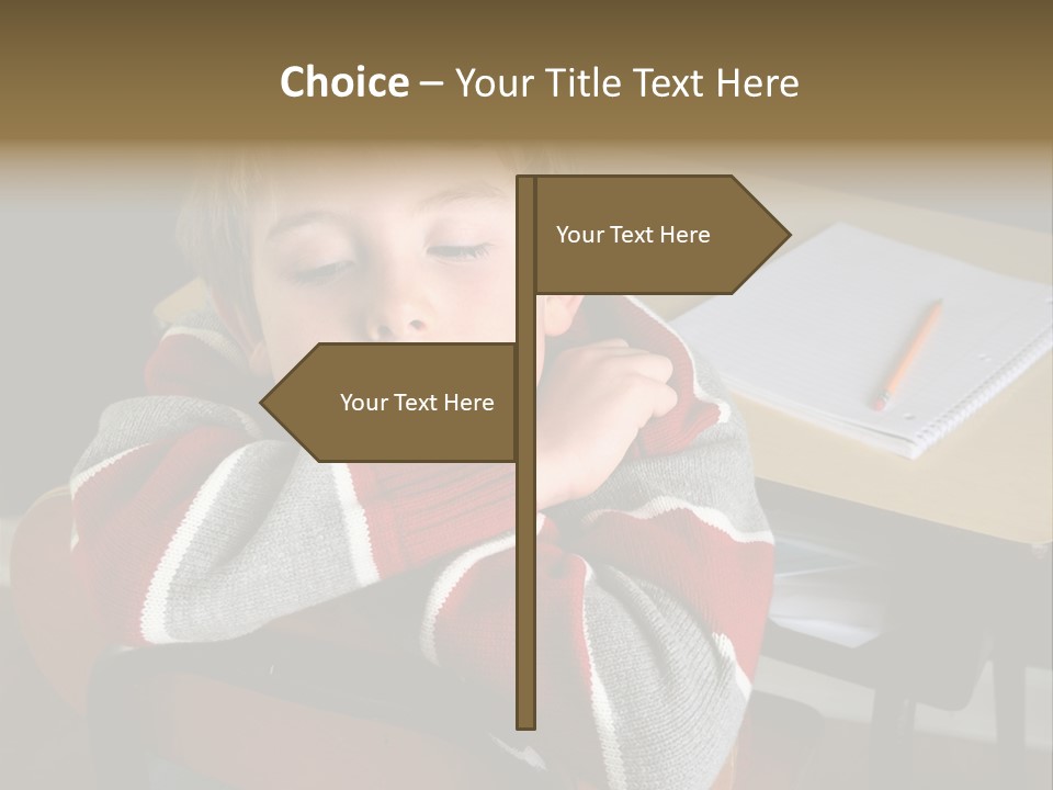 Sitting Person Young PowerPoint Template