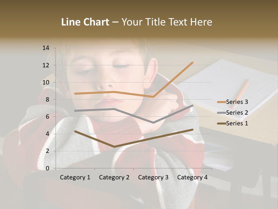 Sitting Person Young PowerPoint Template