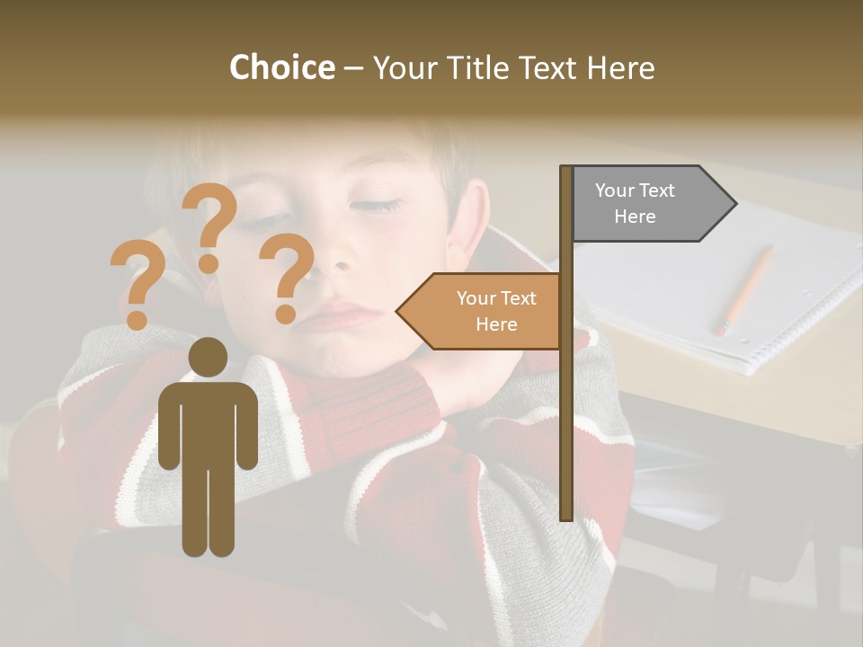 Sitting Person Young PowerPoint Template