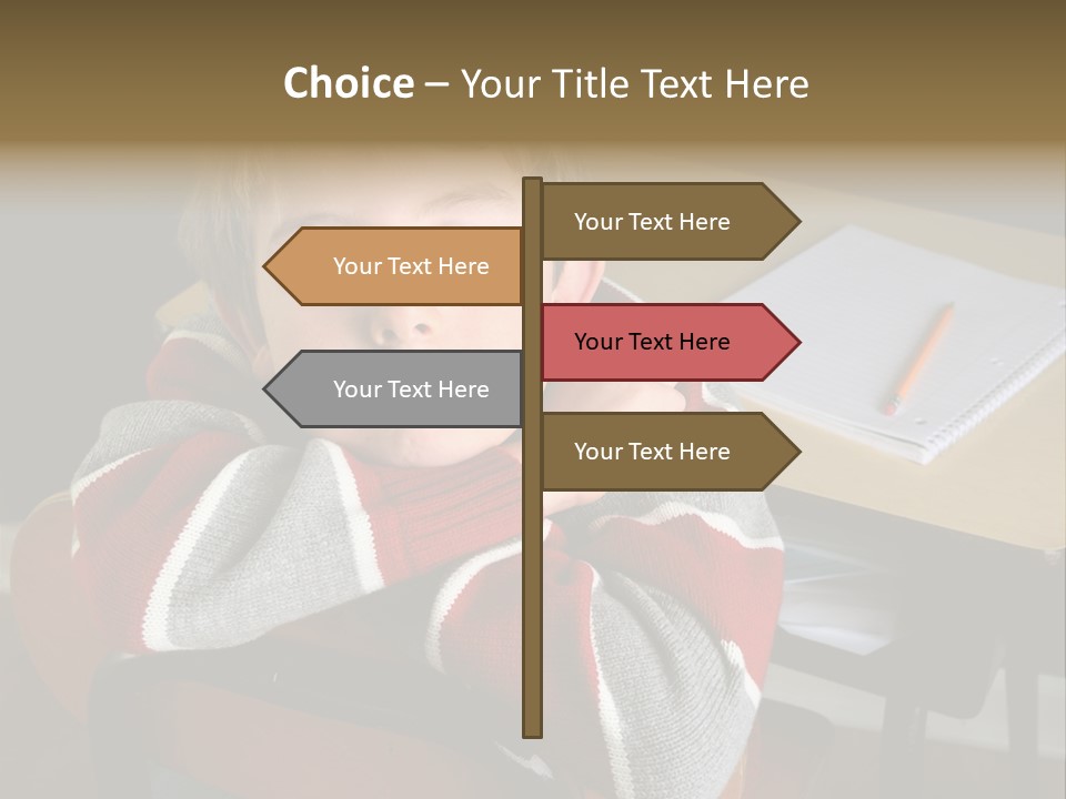 Sitting Person Young PowerPoint Template