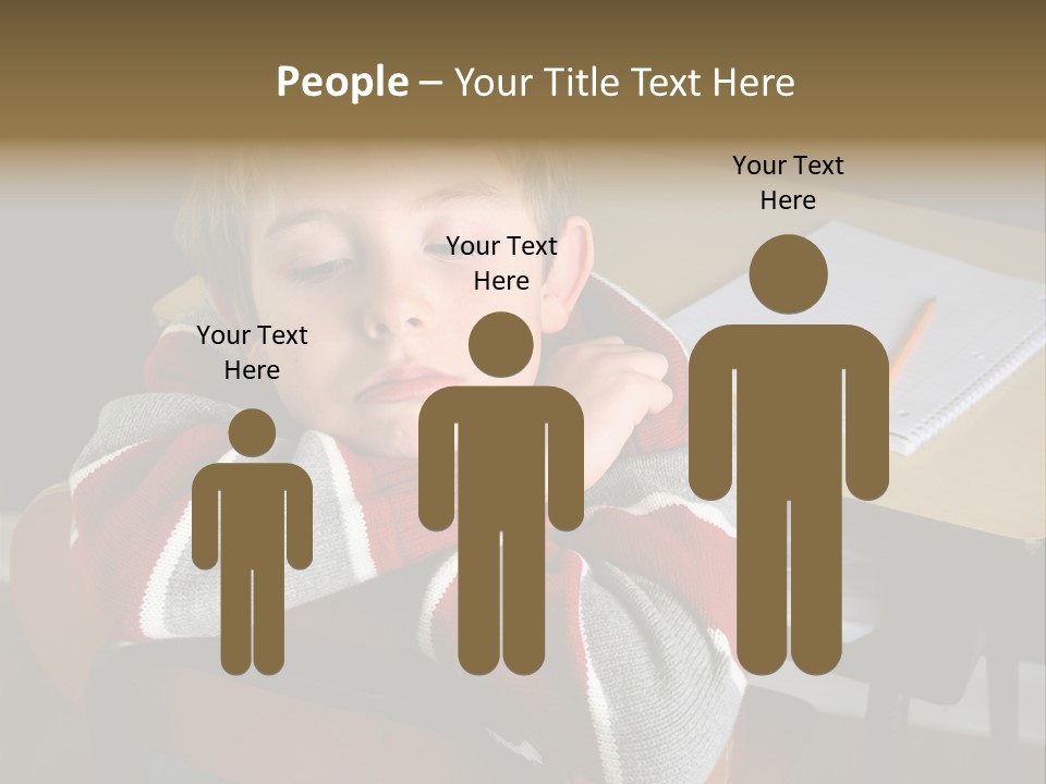Sitting Person Young PowerPoint Template