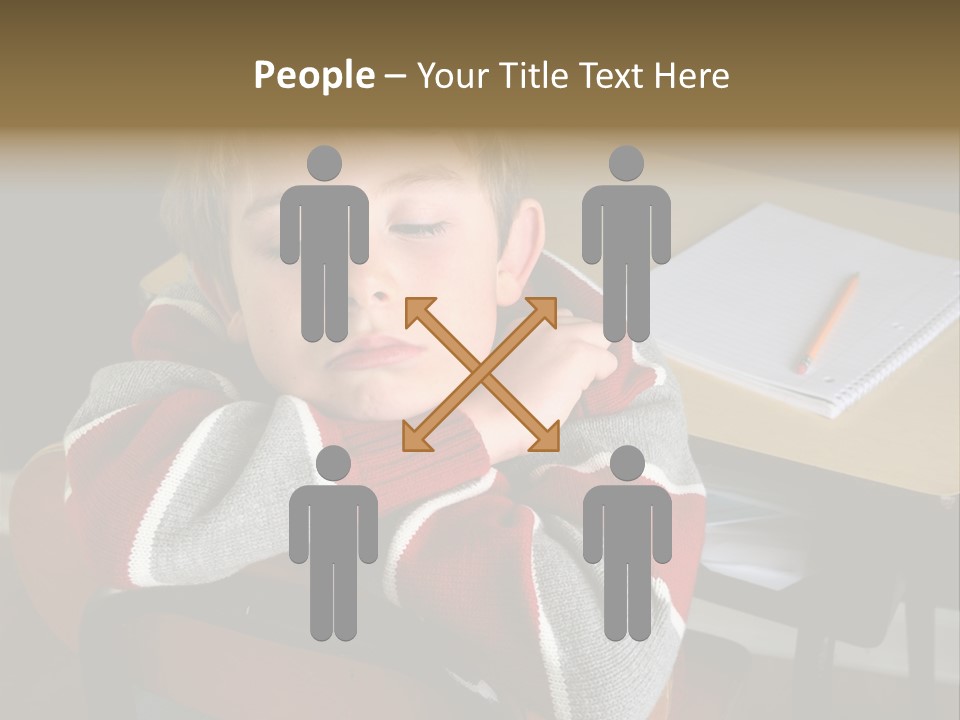 Sitting Person Young PowerPoint Template