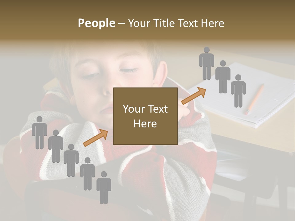 Sitting Person Young PowerPoint Template