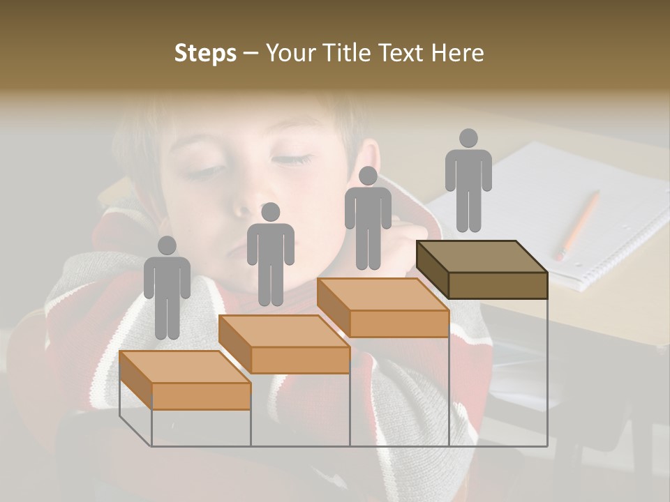 Sitting Person Young PowerPoint Template