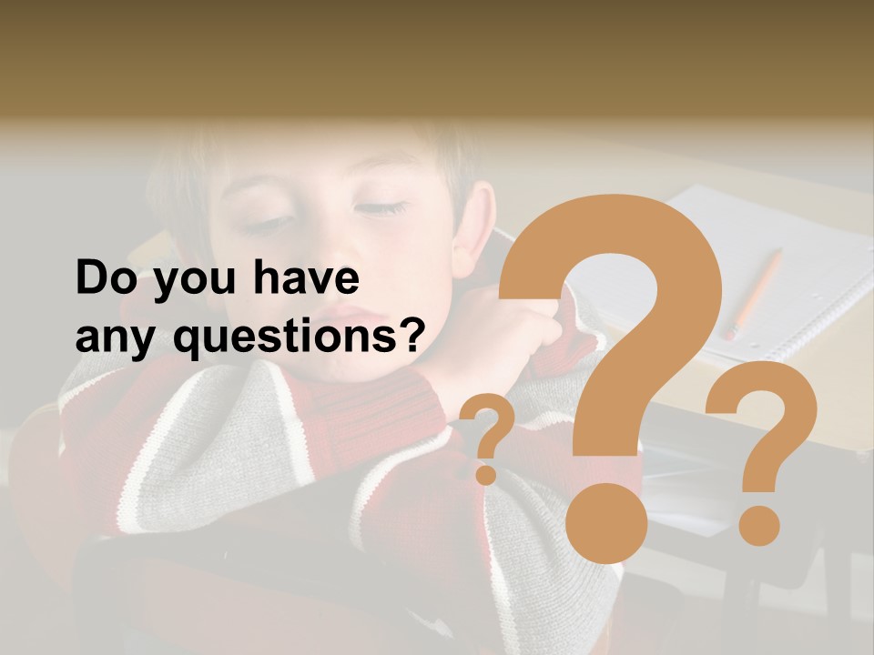 Sitting Person Young PowerPoint Template