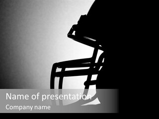 Football American Football Black And White PowerPoint Template