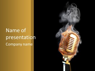 Flame Hot Old PowerPoint Template