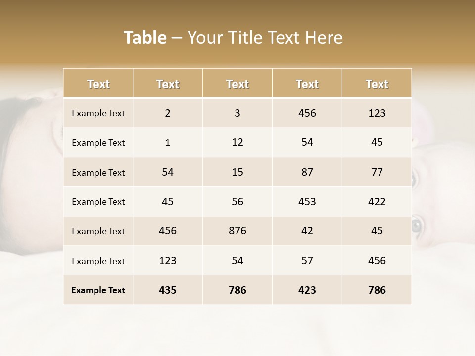 Baby Closeup Changing PowerPoint Template