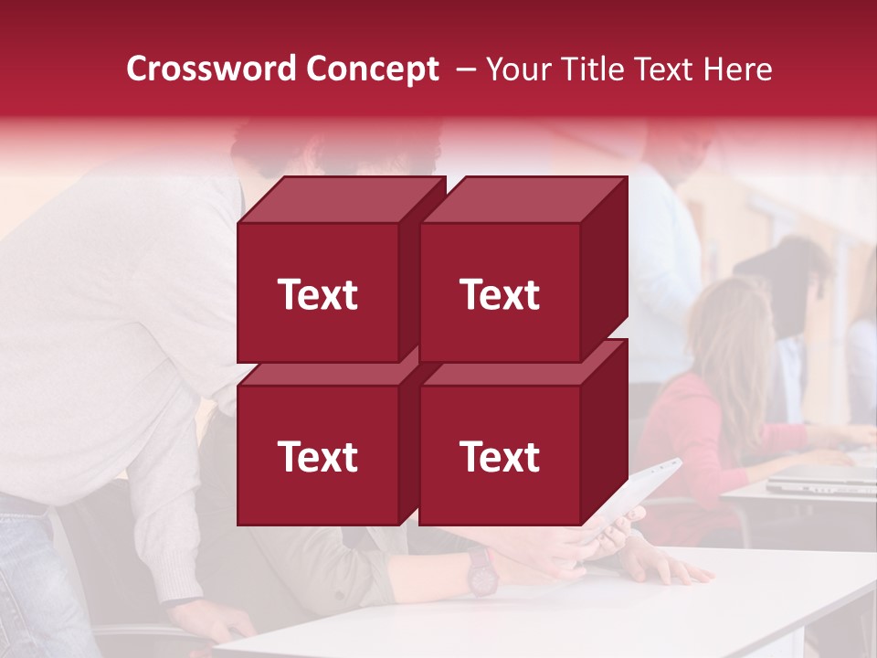 A Group Of Young People Looking At A Computer Screen PowerPoint Template