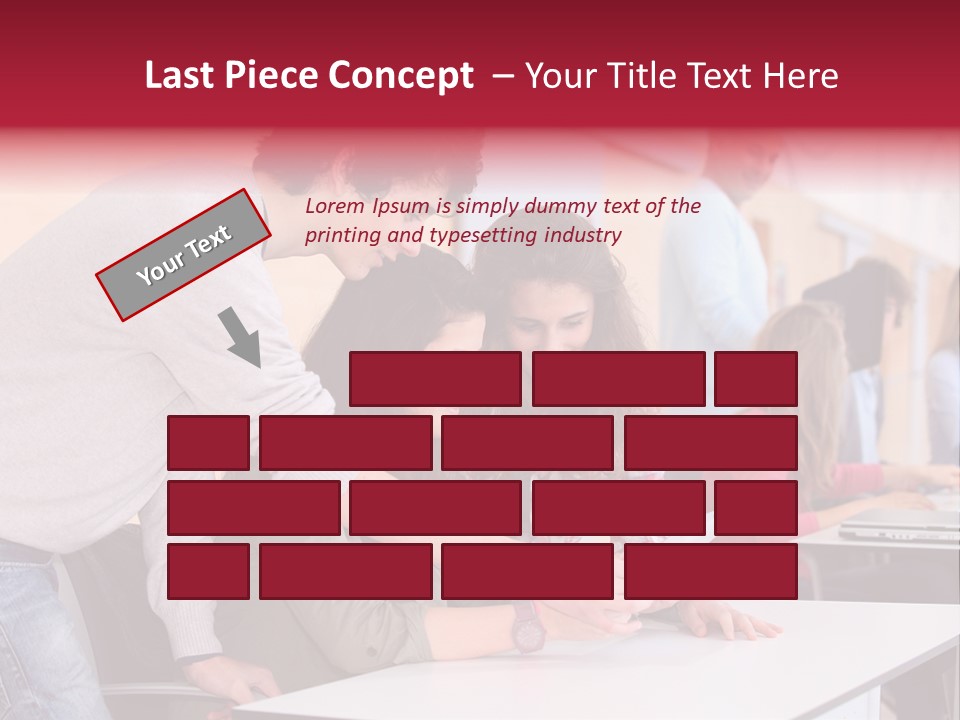 A Group Of Young People Looking At A Computer Screen PowerPoint Template