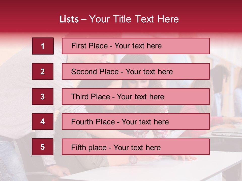 A Group Of Young People Looking At A Computer Screen PowerPoint Template