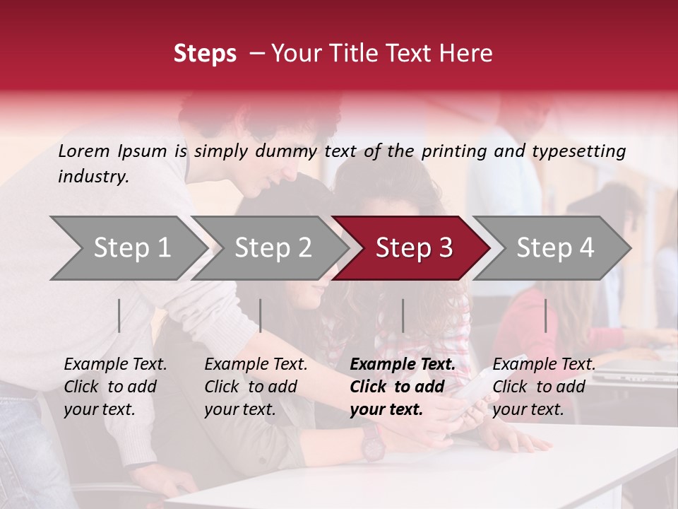 A Group Of Young People Looking At A Computer Screen PowerPoint Template