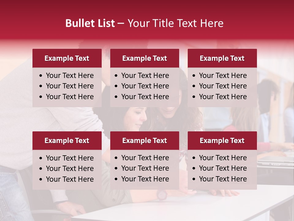 A Group Of Young People Looking At A Computer Screen PowerPoint Template