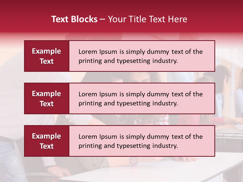 A Group Of Young People Looking At A Computer Screen PowerPoint Template